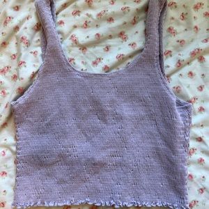 lavender hollister smocked tank